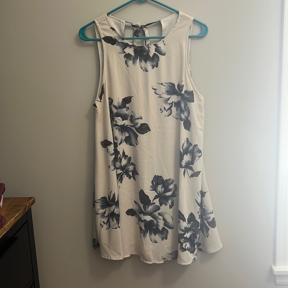 Botanical Floral Shift Dress